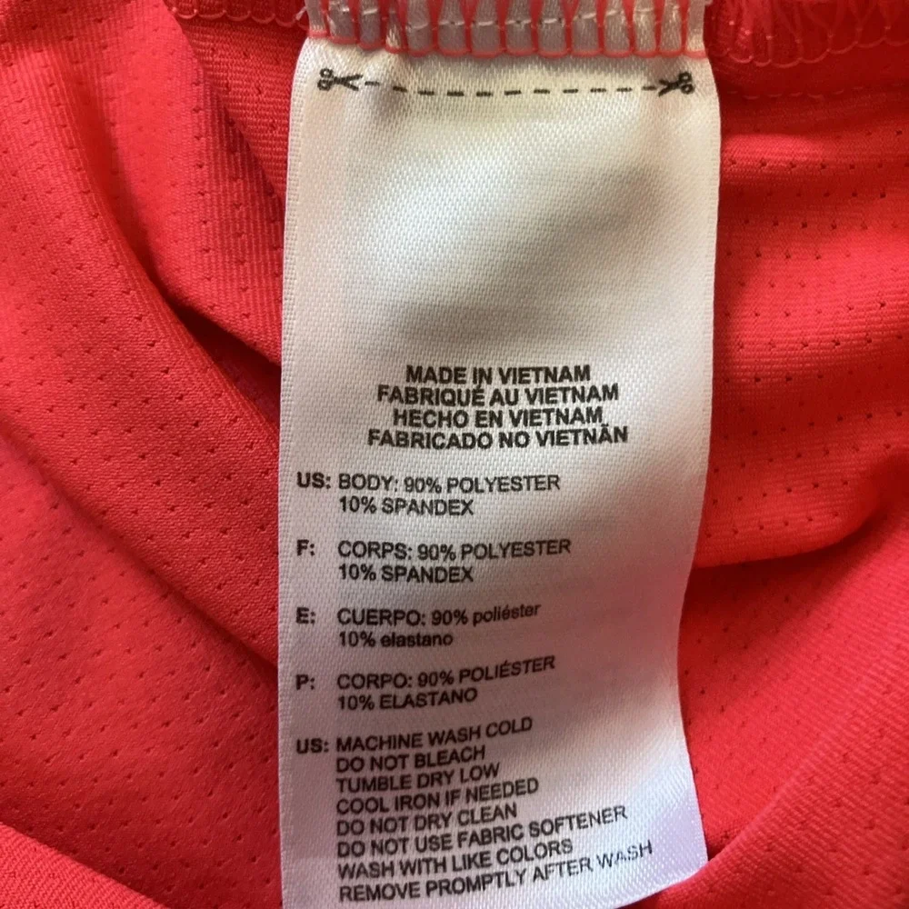 Adidas Polo Shirt Large Coral/Blue Climacool Wild Wing Golf Short Myrtle‎ Beach